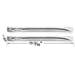 2 PACK LIFE@HOME GSF2616J, GSF2616JB, GSF2616JBN & BBQ GRILLWARE GSF2616, 41590 GAS GRILL REPLACEMENT STAINLESS STEEL BURNER