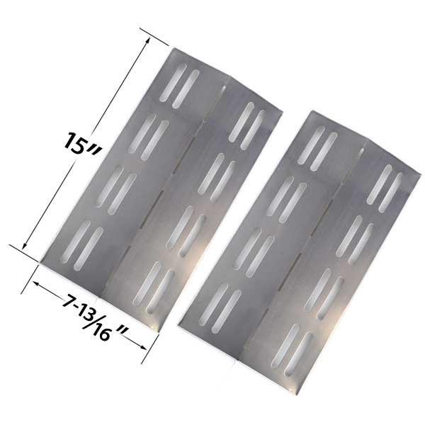 2 PACK REPLACEMENT STAINLESS STEEL HEAT PLATE FOR MEMBERS MARK MODELS REGAL04CLPS54 MBERS MARK REGAL 04CLP AND GRILL CHEF PR364 GAS GRILL MOD