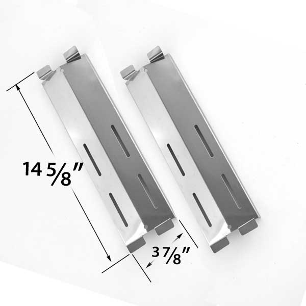 2 PACK STAINLESS STEEL HEAT PLATE FOR GAS GRILL MODELS BY COASTAL 9900, CRUISER, SUPREME, GRAND HALL MFA05ALP, PATIO RANGE, GRAND HALL, JAMIE DURIE PATIO  AND