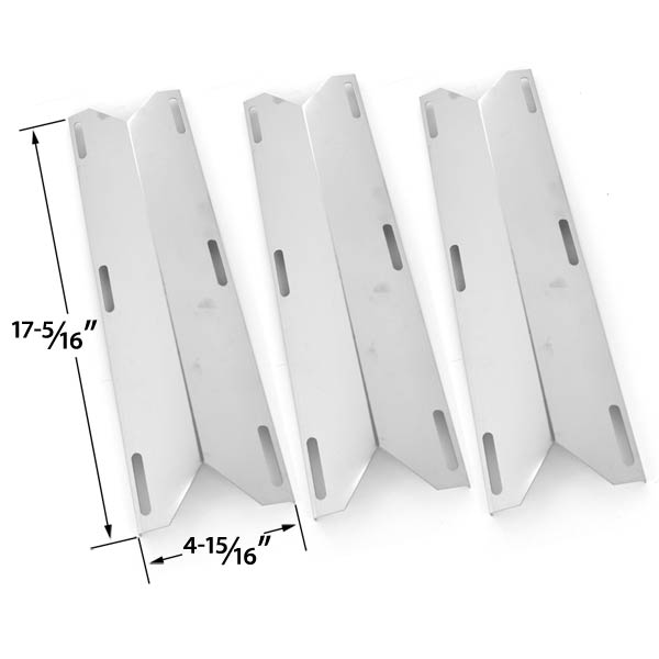 BBQ Grill Heat Plates 4-Pack Stainless Steel for Charmglow Members Mark Jenn-Air 