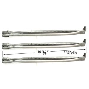3 PACK REPLACEMENT GRILL BURNER FOR KENMORE 141.16655900 , 141.17677 , 720-0341 , XH1510-, P02008032A, 141.16688800, 141.17638900, 141.17678800, 141.17678801, 25865-4A, 25865-4F, XH1510 GAS GRILL MODELS