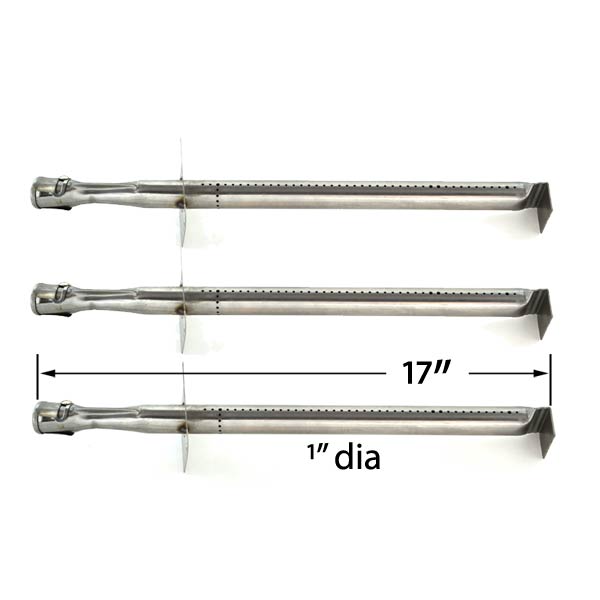 3 PACK  REPLACEMENT STAINLESS STEEL TUBE BURNER FOR JENN AIR, GREAT OUTDOORS, & VERMONT CASTINGS MODEL GRILLS