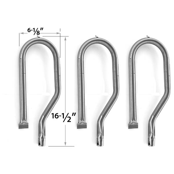 Stainless Steel Pipe Tube Burners 3pk BBQ Gas Grill Parts for Costco Kirkland 
