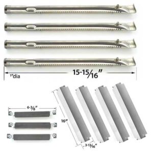 4-PACK-REPLACEMENT-REPAIR-KIT-FOR-CHARBROIL-463247310-463257010-GAS-GRILL-MODELS-CROSSOVER-TUBES-4-STAINLESS-STEEL-BURNERS-4-HEAT-SHIELDS-1