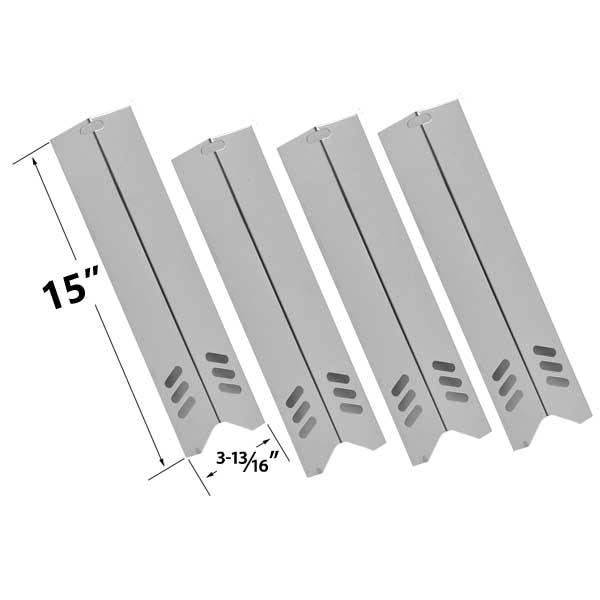 Porcelain Steel Heat Plates 4pk BBQ Gas Grill Parts Shield Cover for Uniflame 