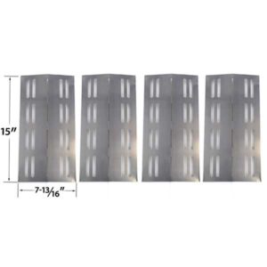 4-PACK-STAINLESS-STEEL-REPLACEMENT-HEAT-SHIELD-FOR-GRILL-CHEF-PR364-BARBEQUES-GALORE-3BENDLP-MEMBERS-MARK-MODELS-REGAL04CLP