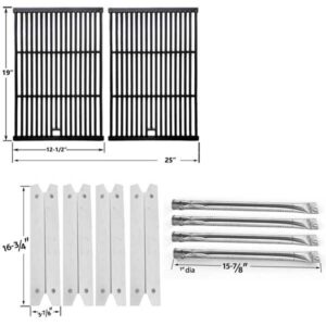 CHARMGLOW-HEAVY-DUTY-810-7400-S-GAS-BARBECUE-GRILL-REPLACEMENT-KIT-4-STAINLESS-STEEL-BURNERS-4-STAINLESS-HEAT-PLATES-AND-CAST-COOKING-GRATES-1