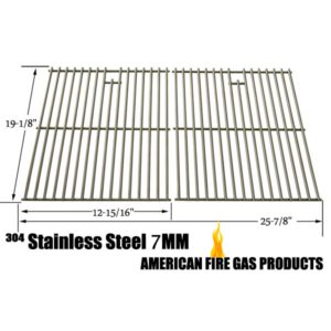 REPLACEMENT STAINLESS STEEL COOKING GRATES FOR BROIL-MATE 735269, 735289, 738289, 738989, 746164, 746189, 785964, 786164, 786167, 786184, 786187, 786189, GAS GRILL MODELS, SET OF 2