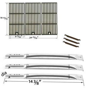 REPAIR-KIT-FOR-CHARBROIL-463320109-463320110-463470109-BBQ-GAS-GRILL-INCLUDES-3-STAINLESS-STEEL-BURNER-3-CROSSOVER-TUBES-AND-PORCELAIN-CAST-GRATES-1