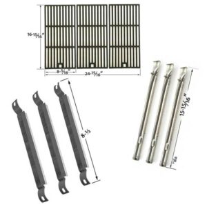 repair-kit-for-charbroil-red-500-3-burner-463250511-bbq-gas-grill-includes-3-stainless-burners-3-crossover-tubes-and-matte-cast-cooking-grates