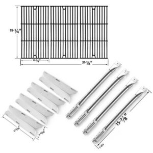 REPAIR-KIT-FOR-CHARMGLOW720-0536-4-BURNER-BBQ-GAS-GRILL-INCLUDES-4-STAINLESS-BURNERS-4-STAINLESS-HEAT-PLATES-AND-PORCELAIN-CAST-COOKING-GRIDS-1