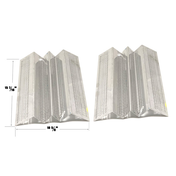STAINLESS HEAT SHIELD FOR AMERICAN OUTDOOR GRILL 24NG, AMERICAN OUTDOOR GRILL 24NP, AMERICAN OUTDOOR GRILL 24PC, GAS MODELS, SET OF 2