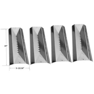 Replacement 4 Pack Stainless Steel Heat Shield For Cuisinart G41208, G41209, G52505, G52506 Gas Grill Models