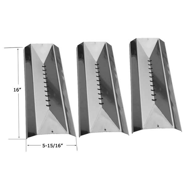 Replacement 3 Pack Stainless Steel Heat Shield For Cuisinart C782SR, 85-3032, 85-3032-4, 85-3057-6, 85-3058-4 Gas Grill Models