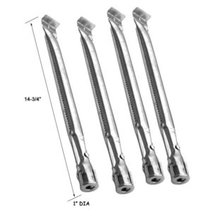 4 Pack Replacement Stainless Steel Grill Burner For Kenmore 640-05057371-6, 640-05057373-6, 640-05057375-7, 640-064463383 Gas Grill Models