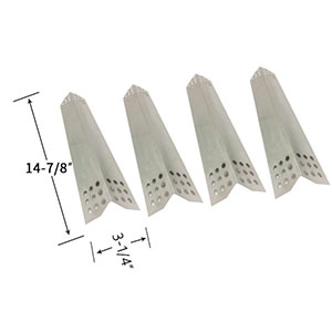 Replacement Stainless Steel 4 Pack Heat Shield For Master Forge 1010037 Gas Grill Model
