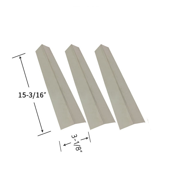 Replacement 3 Pack Stainless Steel Heat Shield For Grillada GG60000-4B Gas Grill Model