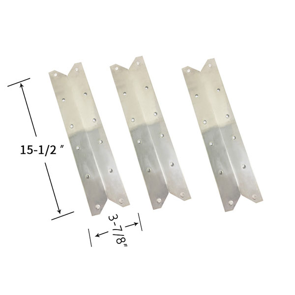 Replacement Stainless Steel 3 Pack Heat Shield For Mission BG1764B-A, BG1764B-B Gas Grill Models