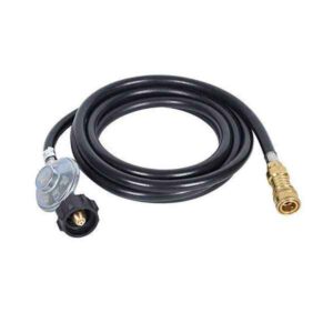 12FT PROPANE HOSE WITH REGULATOR FOR BIG BUDDY INDOOR/OUTDOOR HEATER, TYPE 1 CONNECTION X QUICK CONNECT FITTINGS