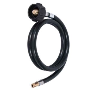 4FT (48IN) PIGTAIL RV TRAILER, CAMPER'S PROPANE HOSE CONNECTOR TYPE 1 CONNECTION ACME NUT X 1/4" MALE INVERTED FLARE - NEWER STYLE TANKS ONLY