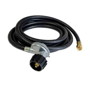 REGULATOR & (QCC) TYPE 1 HOSE FOR GSC3218WA, SSS3416TB, FISH COOKER, SINGLE-BURNER STOVE, CAMPER, TAILGATING, HEATING - 3/8-INCH MALE FLARE CONNECTION