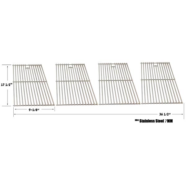 TERA GEAR & VERMONT CASTINGS STAINLESS STEEL COOKING GRATES, SET OF 4