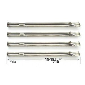 4 PACK REPLACEMENT STAINLESS STEEL GRILL BURNER FOR CHARBROIL 4362436214, MASTER CHEF 85-3040-4, 85-3041-2 GAS GRILL MODELS