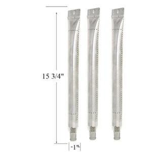 GRILL REPLACEMENT 3 PACK STAINLESS STEEL BURNER FOR BROIL KING 9615-57, 9211-57, 9215-57, 9215-65 GAS GRILL MODELS