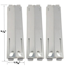 GRILL REPLACEMENT 3 PACK STAINLESS STEEL HEAT PLATE FOR PATIO RANGE, BAKERS & CHEFS MEV808ALP, KENMORE, GRAND ROYALE HGI08ALP, HGI08ANG GAS GRILL MODELS