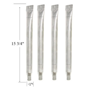 GRILL REPLACEMENT 4 PACK STAINLESS STEEL BURNER FOR BROIL KING 9615-57, 9211-57, 9215-57, 9215-65 GAS GRILL MODELS