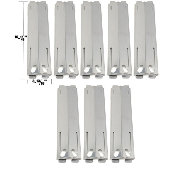 GRILL REPLACEMENT 8 PACK STAINLESS STEEL HEAT PLATE FOR BAKERS & CHEFS MEV808ALP, PATIO RANGE, MEMBER'S MARK, SAMS, GAS GRILL MODELS