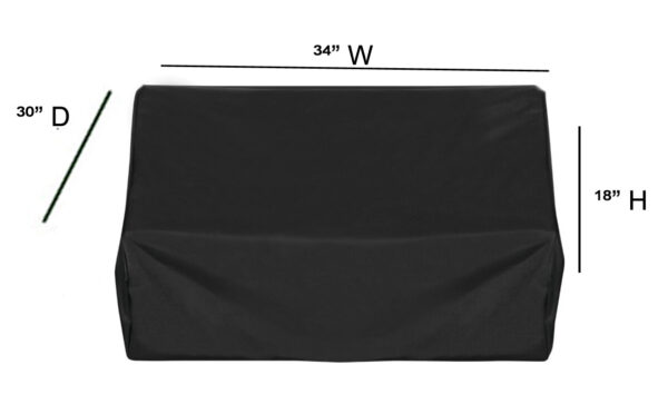 BBQ Grill Cover (34W x 30D x 18H) Built in Gas Barbecue for Any Outdoor Grill