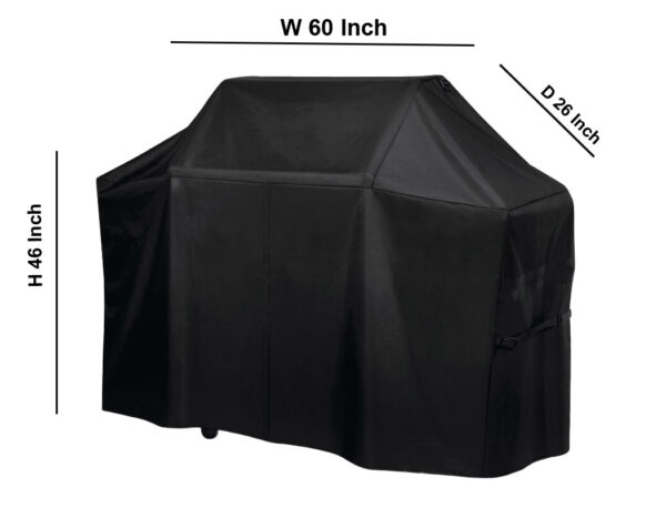 Barbecue Grill Cover (60" W x 26" D x 46" H) Suitable for Most Brands of Grills