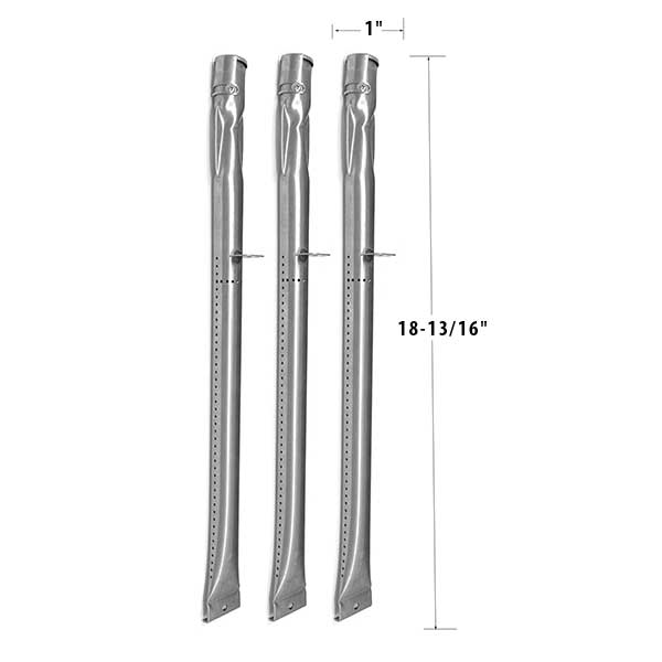 GRILL REPAIR 3 PACK STAINLESS STEEL BURNER FOR CHAR-BROIL 463211514, 463211516 GAS MODELS