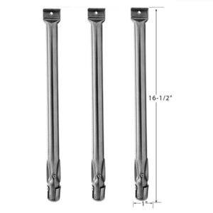 GRILL REPAIR 3 PACK STAINLESS STEEL BURNER FOR KITCHEN AID 720-0787D, 720-0819, 730-0787D, LOWES 720-0819, NEXGRILL 720-0787D GAS MODELS