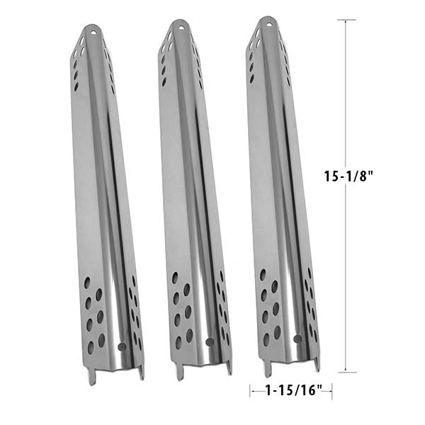 GRILL REPAIR 3 PACK STAINLESS STEEL HEAT PLATE FOR BACKYARD GRILL BY16-101-003-05, CHAR-BROIL 463370719, 463370919, 463371116, MASTER CHEF G36401 GAS MODELS