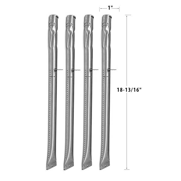 GRILL REPAIR 4 PACK STAINLESS STEEL BURNER FOR CHAR-BROIL 466211513, 463211511 GAS MODELS