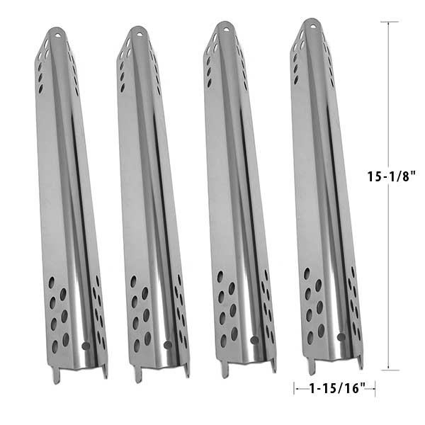 GRILL REPAIR 4 PACK STAINLESS STEEL HEAT PLATE FOR BACKYARD GRILL BY16-101-003-05, CHAR-BROIL 463672416, 463672419, 466240115, MASTER CHEF G36401 GAS MODELS