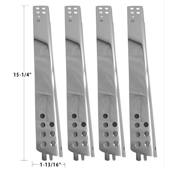 GRILL REPAIR STAINLESS STEEL 4 PACK HEAT PLATE FOR CHAR-BROIL 466242716, 466242815, 466242816, 466243219, LOWES 463642316 GAS MODELS