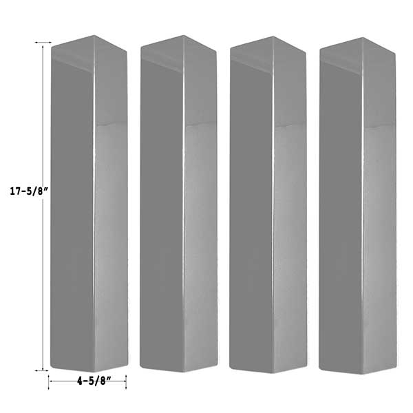 GRILL REPAIR STAINLESS STEE 4 PACK HEAT PLATE FOR URBAN ISLANDS 527036, 44329, BULL OUTDOOR 26002, 26038, 26039, 44000, COSTCO 527036, 44329, BULLET 86329, 98111, 98110 GAS MODELS