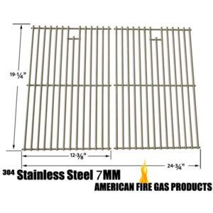 REPAIR PARTS FOR CHARBROIL 463221503, 4632220, 4632235, 4632210, 4632215 GAS GRILL MODELS, STAINLESS STEEL COOKING GRATES, SET OF 2