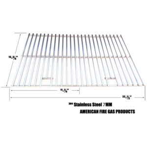 REPAIR PARTS FOR AMERICAN OUTDOOR GRILL 24NG, 24NP, 24PC, 24NB, 24NC GRILL MODELS, 304 SOLID STAINLESS STEEL COOKING GRIDS, SET OF 2