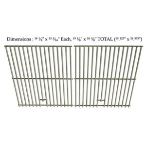 REPAIR PARTS FOR BARBEQUES GALORE XG3CKWA, CG5CKW, CG5CKWN, XG5CKWAN GAS MODELS, 2 PACK STAINLESS STEEL COOKING GRATES