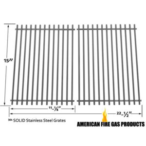 REPAIR PARTS FOR KENMORE 616.2341001, 616.551501, 616.15902, 616.2241001 GAS GRILL MODELS, SET OF 2 STAINLESS STEEL COOKING GRATES