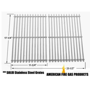 REPAIR PARTS FOR PATIO CHEF SS64, SS64NG, SS48, SS54, SS64LP GAS GRILL MODELS, SET OF 2 STAINLESS STEEL COOKING GRATES