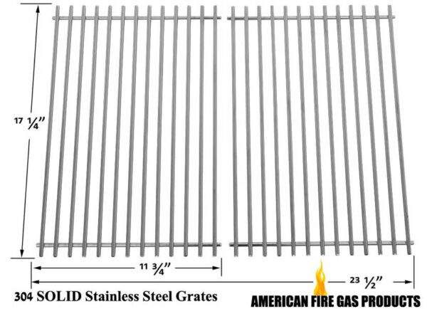 REPAIR PARTS FOR UNIFLAME SG380, SG380-2 GAS GRILL MODELS, SET OF 2 STAINLESS STEEL COOKING GRIDS