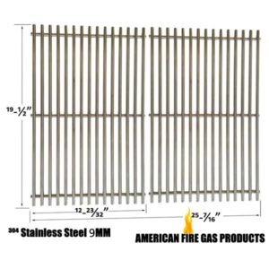 REPAIR PARTS FOR AUSSIE 8452-5-SS1, 8462, 7302, 7302-0-581, 7362K3X-B11 GAS GRILL MODELS, STAINLESS STEEL COOKING GRATES, SET OF 2