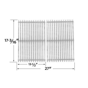 REPAIR PARTS FOR BASS PRO SHOPS 810-9490-0 GAS GRILL MODELS, STAINLESS STEEL COOKING GRATES, SET OF 2