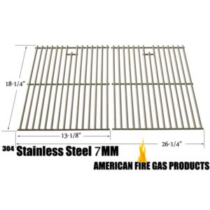 REPAIR PARTS FOR BBQ GRILLWARE GGP-2501 GAS GRILL MODELS, 2 PACK STAINLESS STEEL COOKING GRIDS