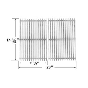 REPAIR PARTS FOR BBQ GRILLWARE GSC2418N, 164826, GSC2418, 102056 GAS GRILL MODELS, STAINLESS STEEL COOKING GRIDS, SET OF 2
